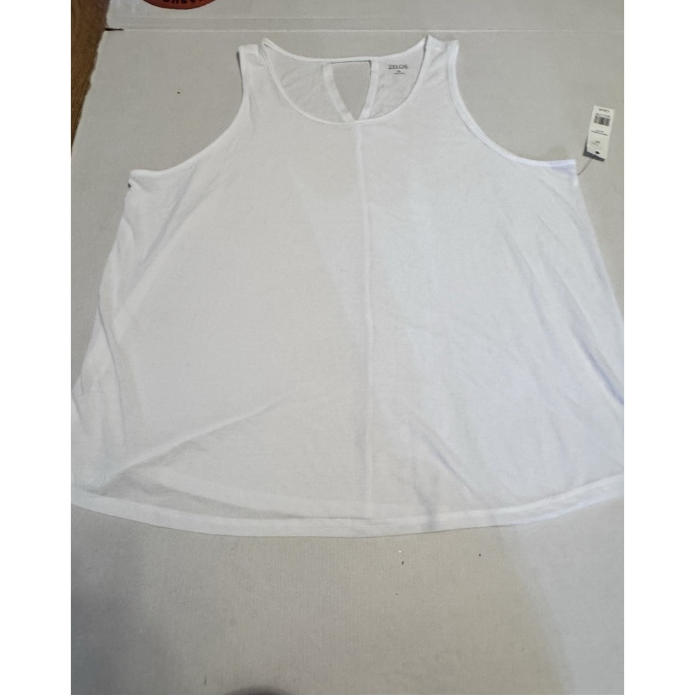 White ZELOS  Back Tank Top Size 3X NWT